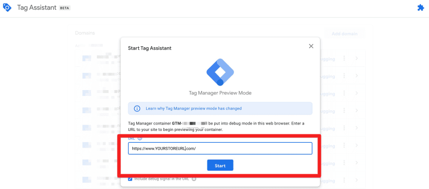 GTM Tag Assistant