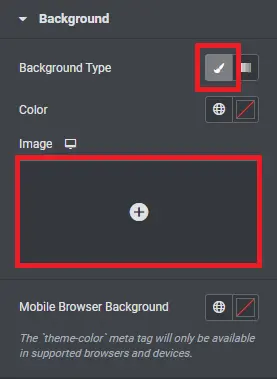 How to use Elementor to add a background image