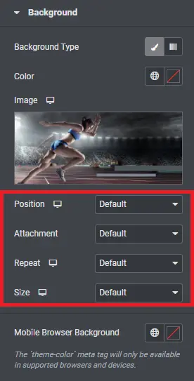 How to use Elementor to add a background image