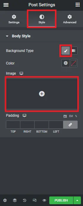 How to use Elementor to add a background image