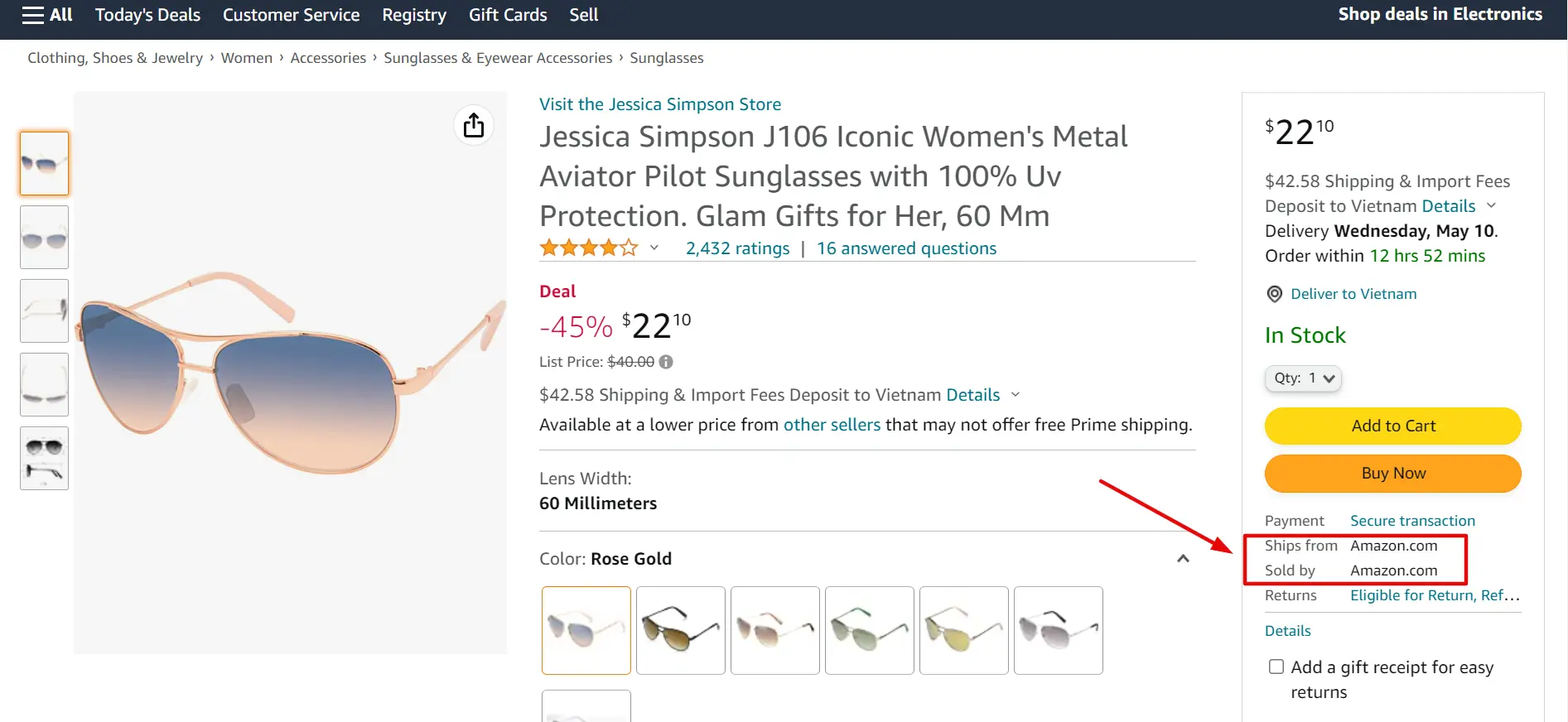 how to find items sold by Amazon