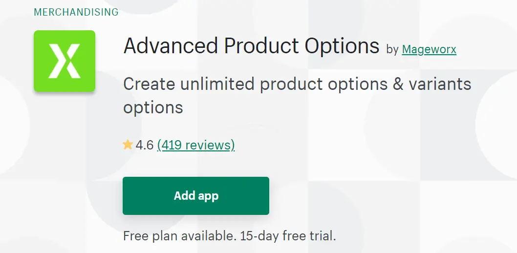 Shopify product options apps