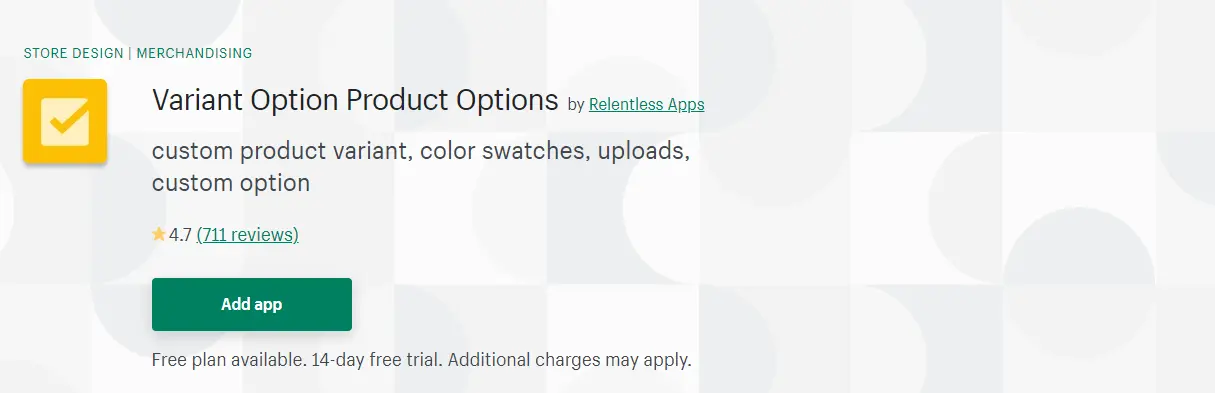 Shopify product options apps