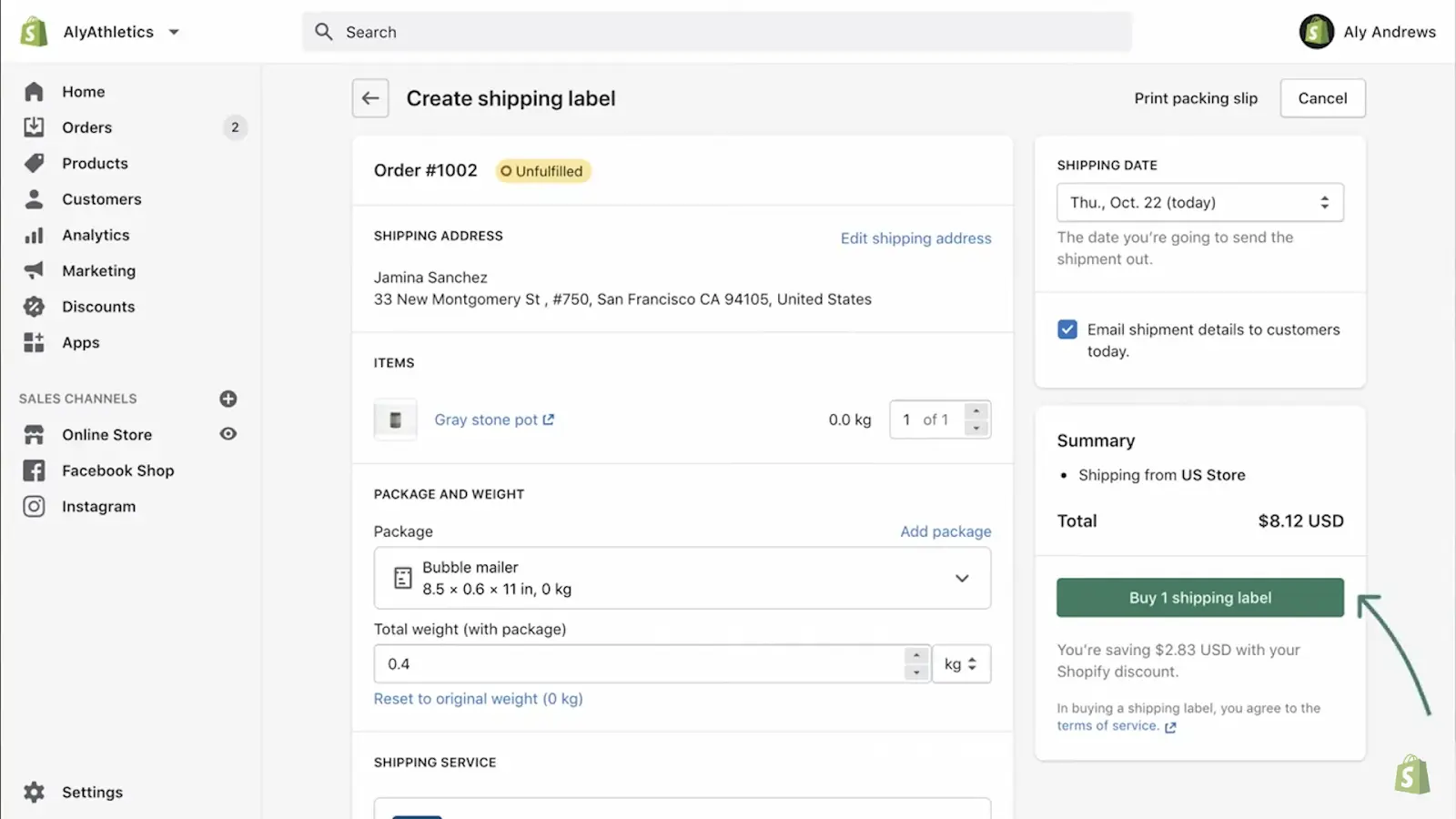 How to print shipping labels on Shopify 7