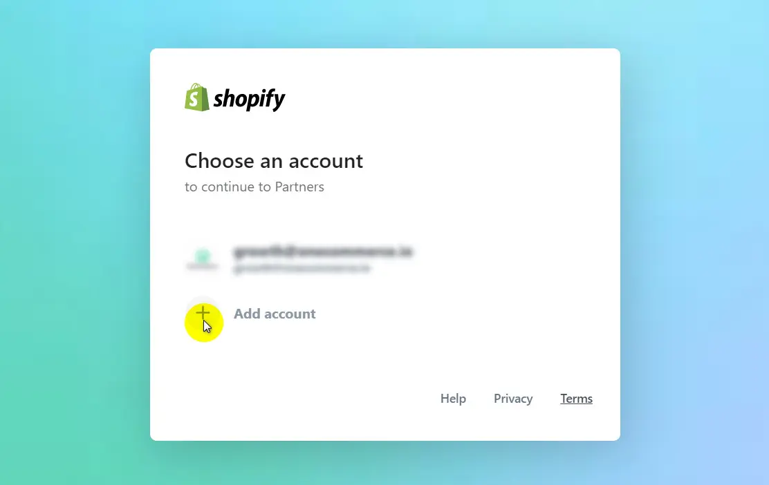 Shopify partner login