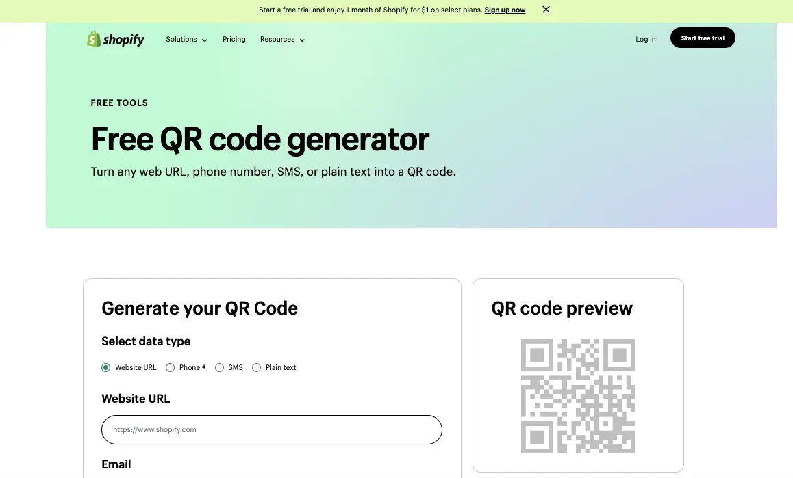 Shopify QR code 2